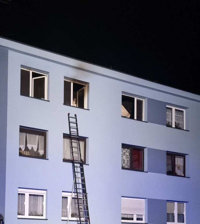 Łubie (gmina Zbrosławice). Pożar mieszkania