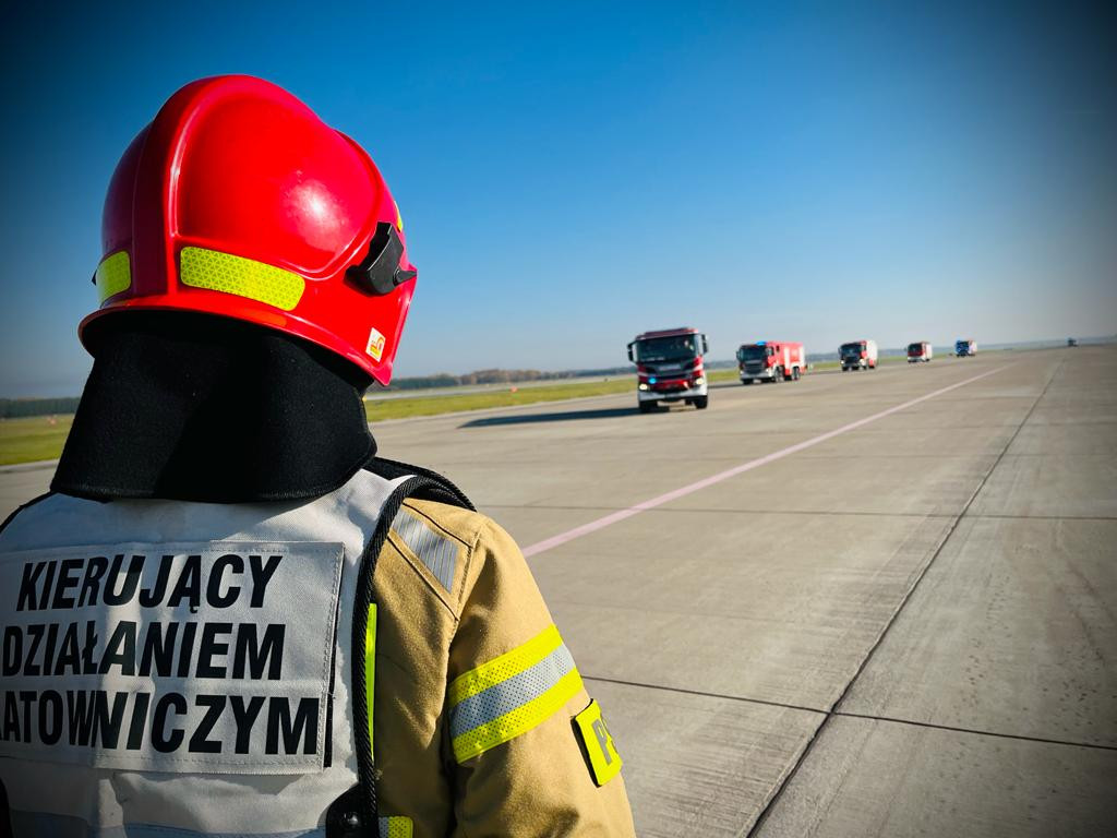 Pyrzowice. Akcja samolot, nasi strażacy na miejscu