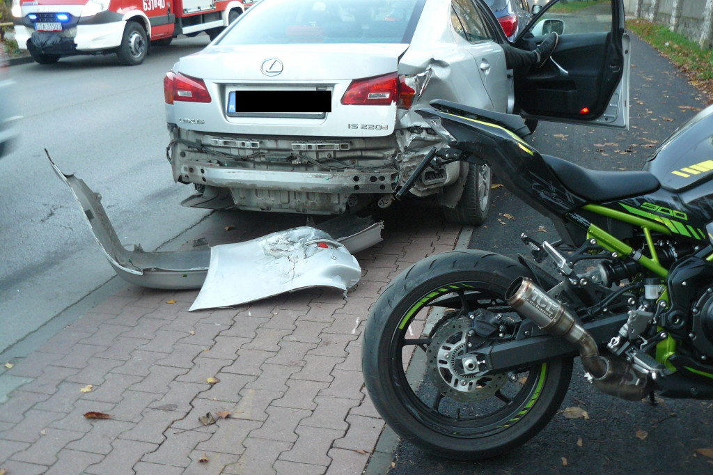 Tarnowskie Góry. Zderzenie motocykla i osobówki