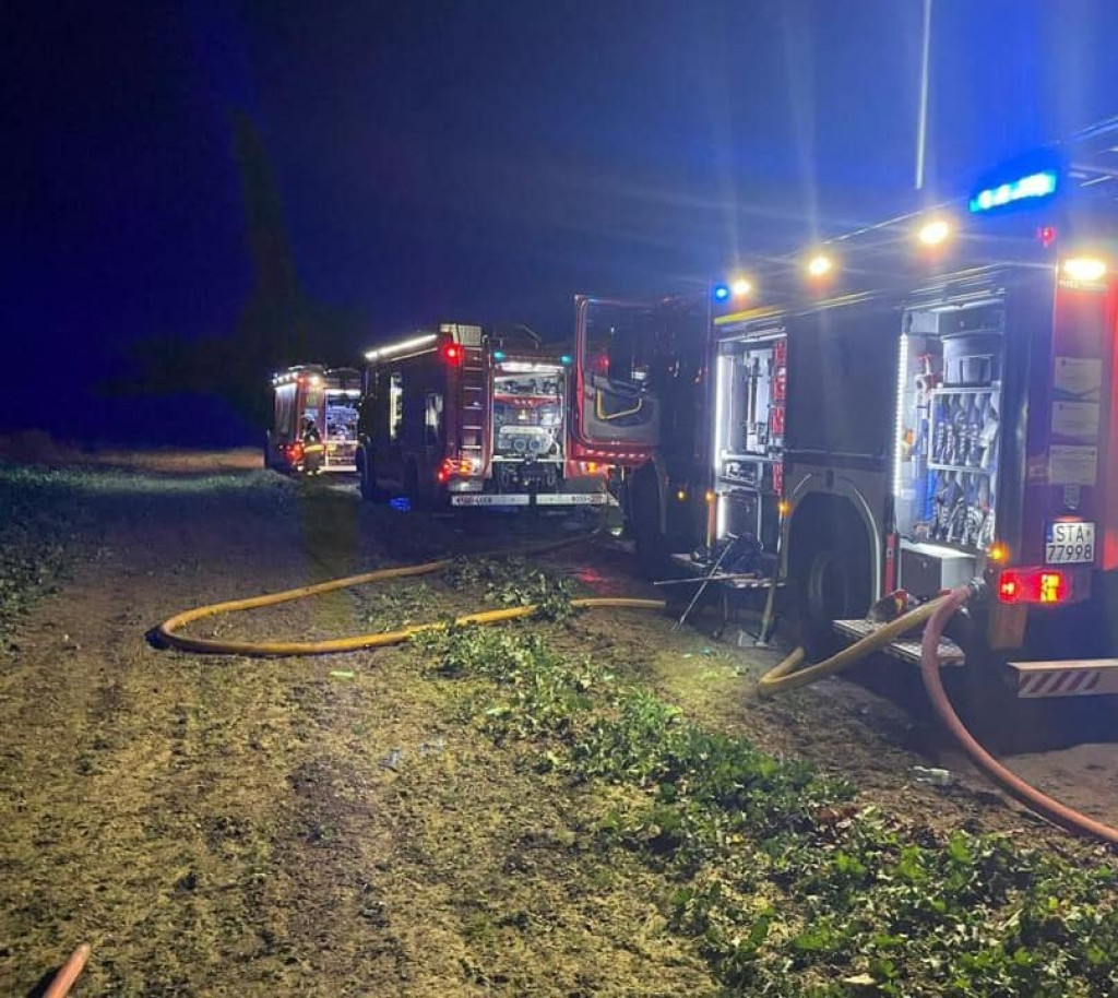 Pożar na ogródkach. 8 zastępów straży w akcji