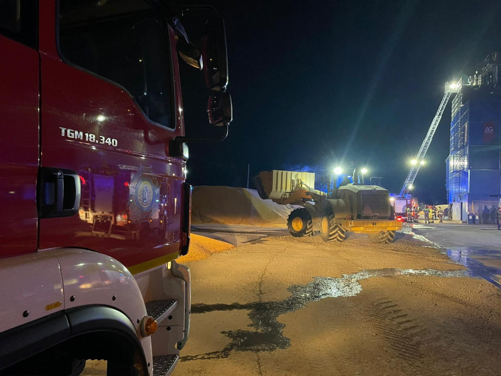 Paliła się suszarnia kukurydzy