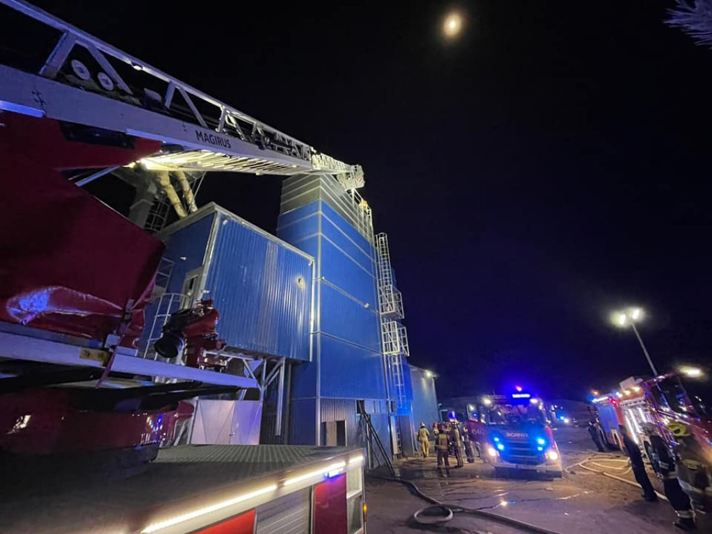 Paliła się suszarnia kukurydzy