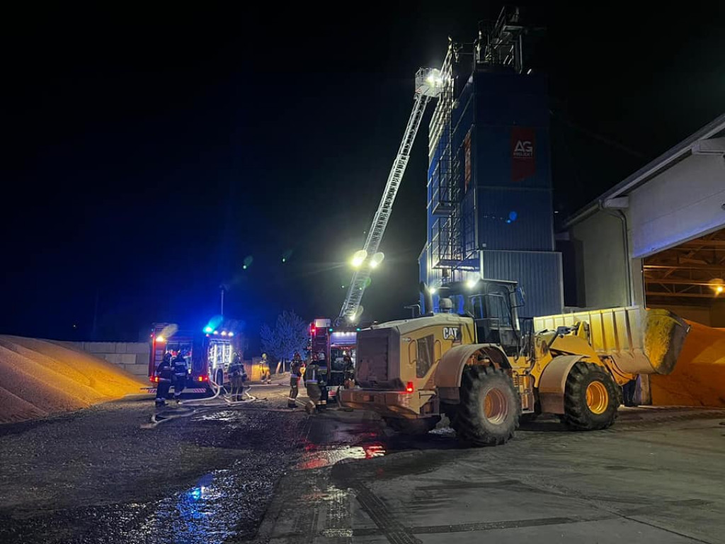 Paliła się suszarnia kukurydzy