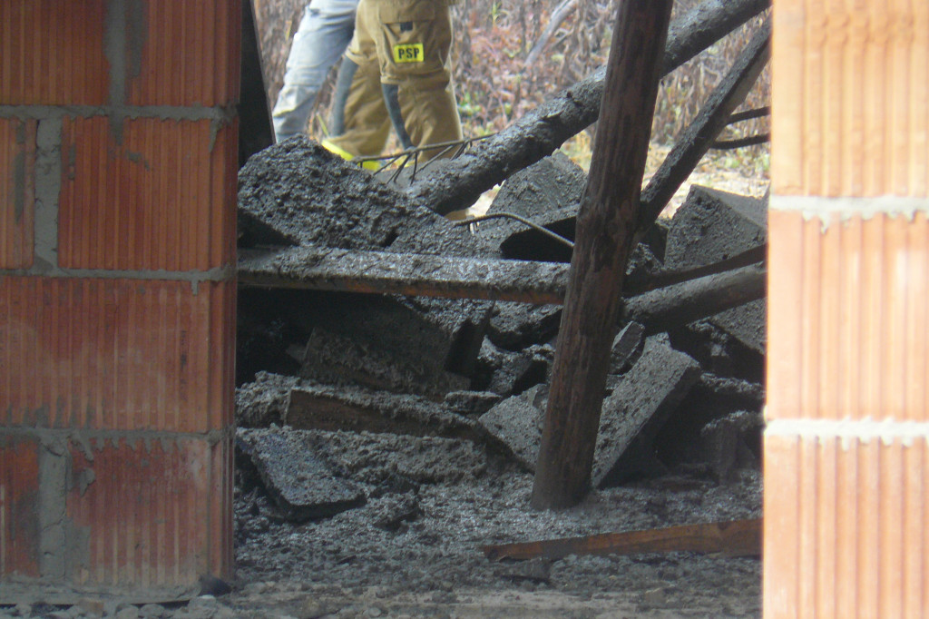 Tarnowskie Góry, Sowice. Wypadek przy budowie domu