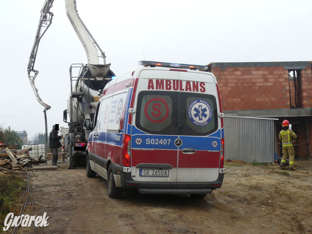 Tarnowskie Góry, Sowice. Wypadek przy budowie domu