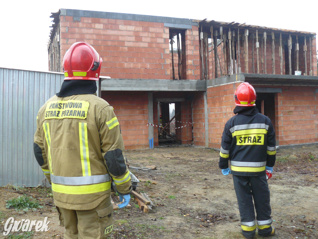 Tarnowskie Góry, Sowice. Wypadek przy budowie domu
