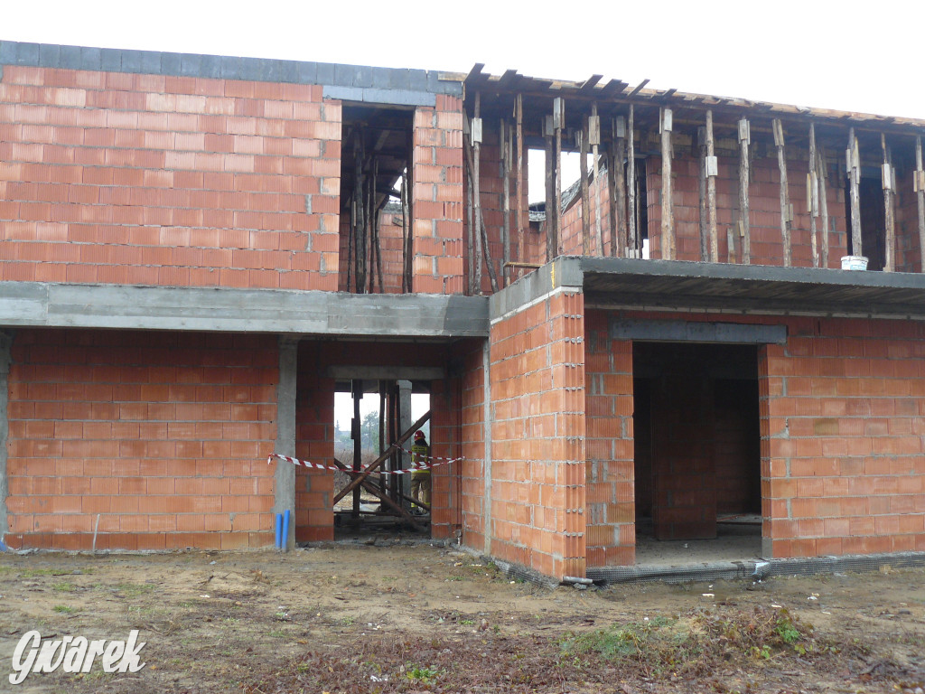 Tarnowskie Góry, Sowice. Wypadek przy budowie domu