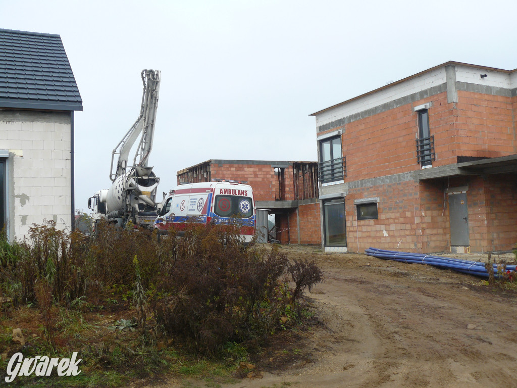 Tarnowskie Góry, Sowice. Wypadek przy budowie domu