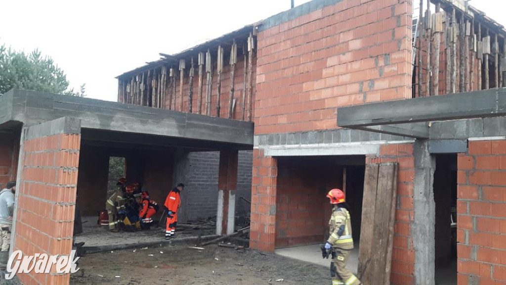 Tarnowskie Góry, Sowice. Wypadek przy budowie domu