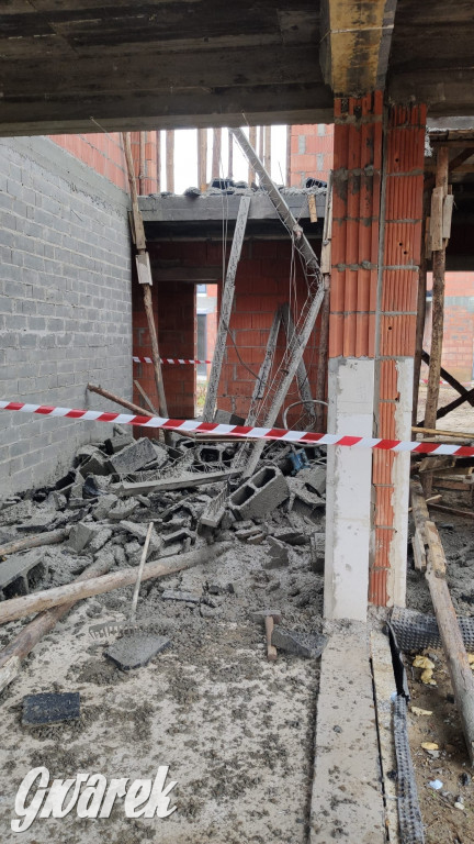 Tarnowskie Góry, Sowice. Wypadek przy budowie domu