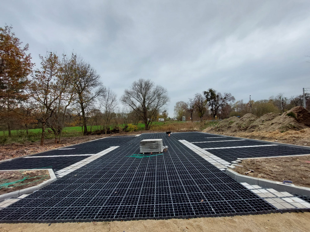 Prace przy Bramie Gwarków, parking niemal gotowy