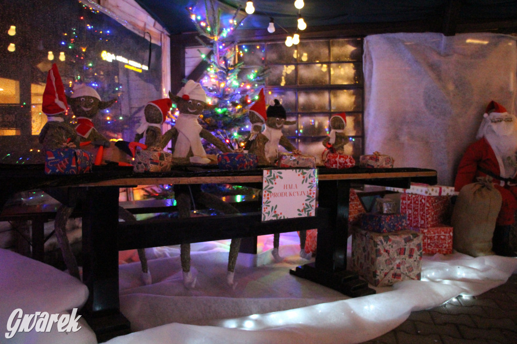 Ogród świąteczny przy burgerowni Wyrąbane