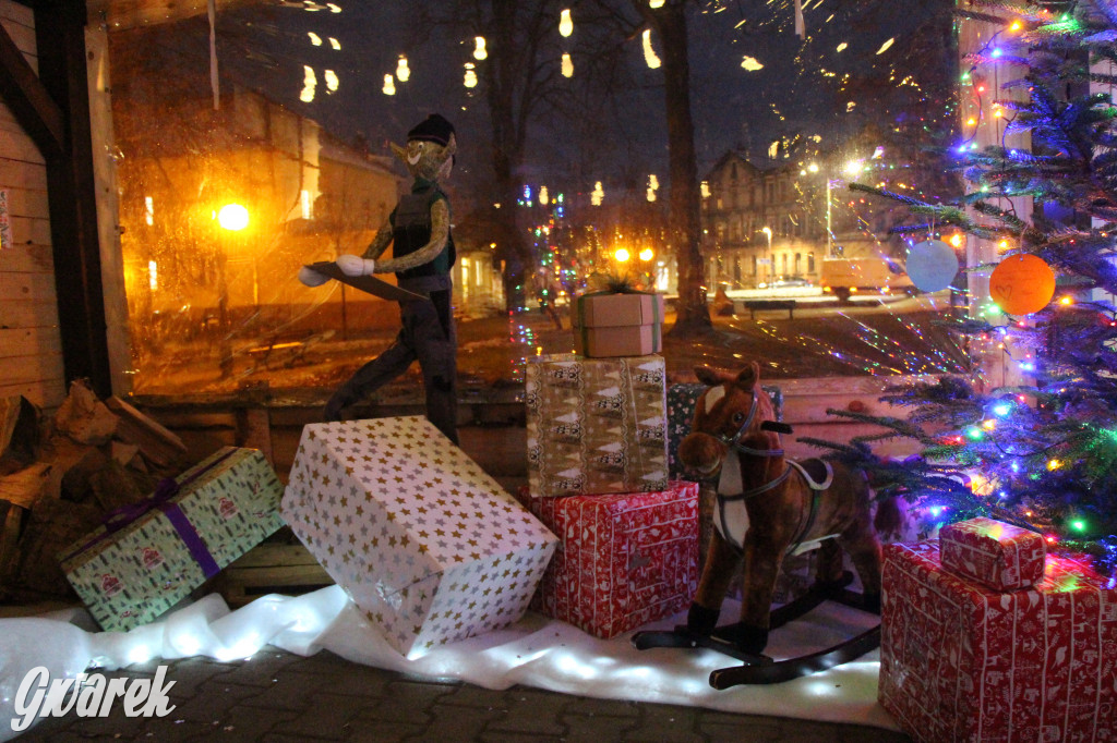 Ogród świąteczny przy burgerowni Wyrąbane