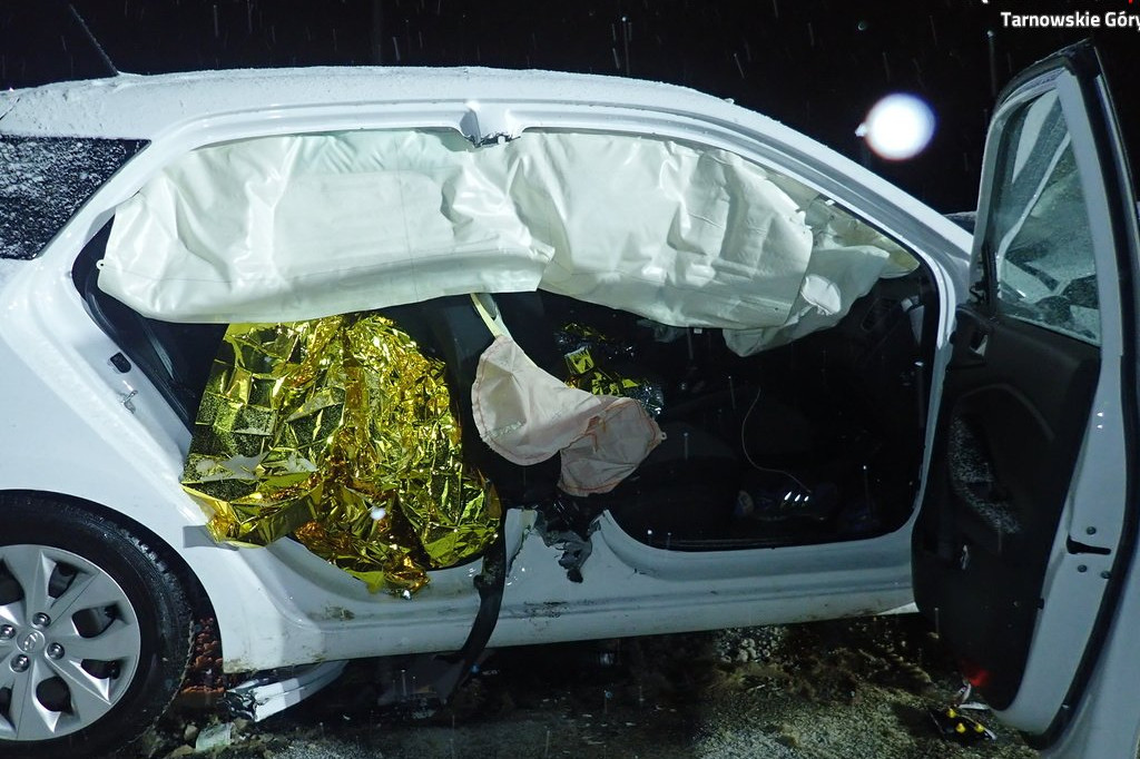 Wypadek na krajowej drodze