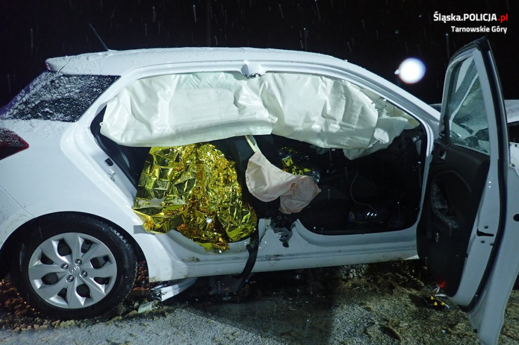 Wypadek na krajowej drodze