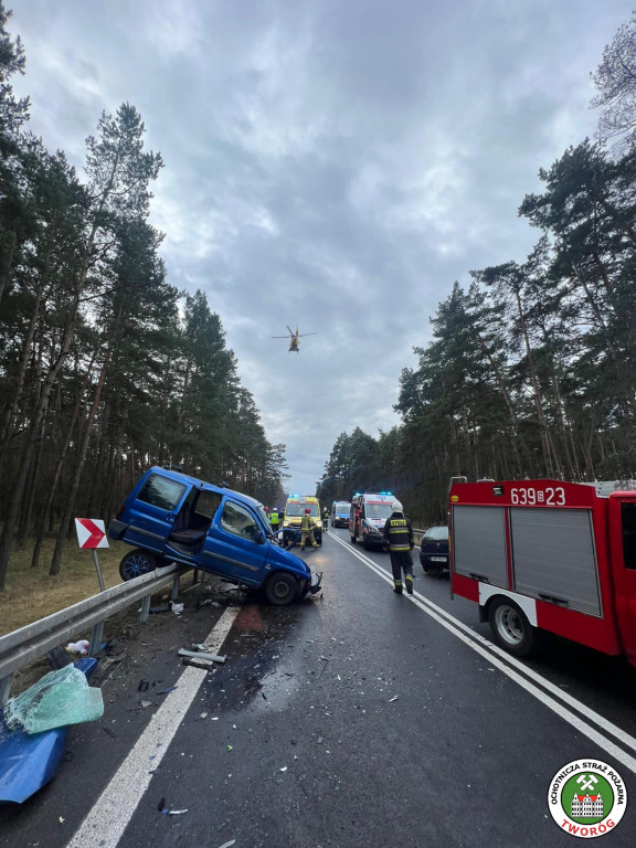 Wypadek na DK 11 w Tworogu