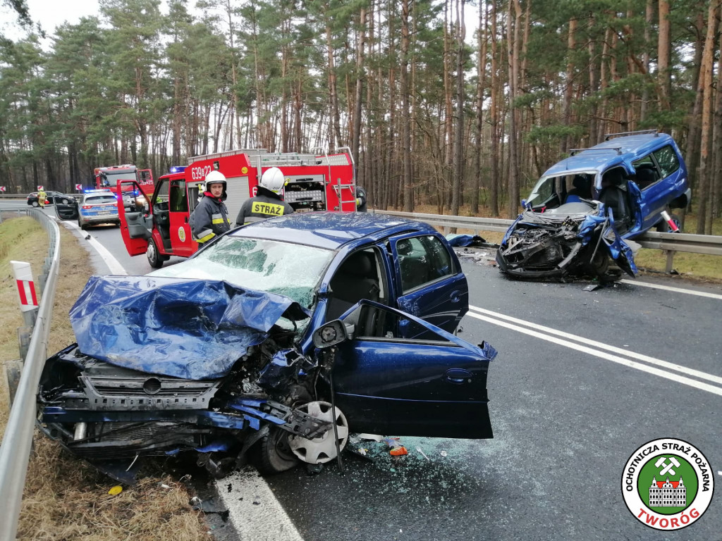 Wypadek na DK 11 w Tworogu