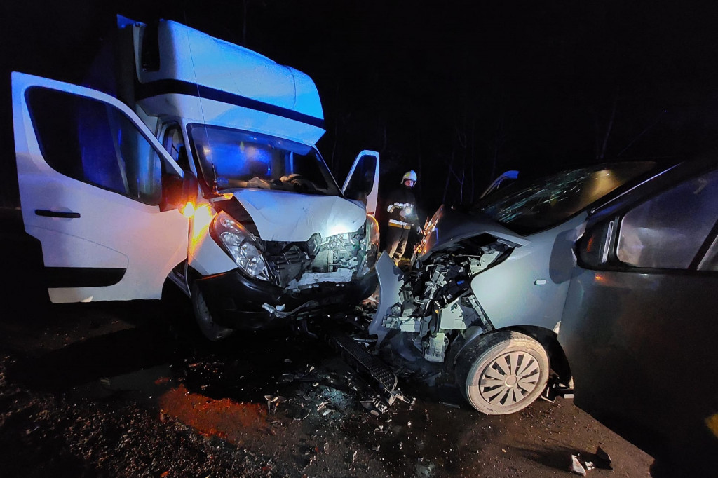 Zderzenie samochodów na ul. Pyskowickiej