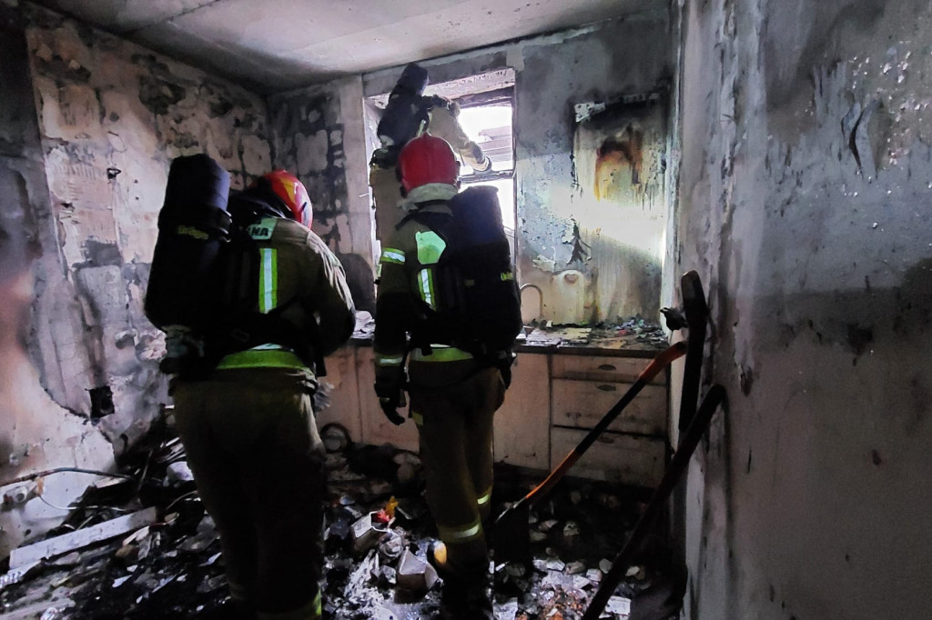 Bytom. Pożar wybuchł w kuchni