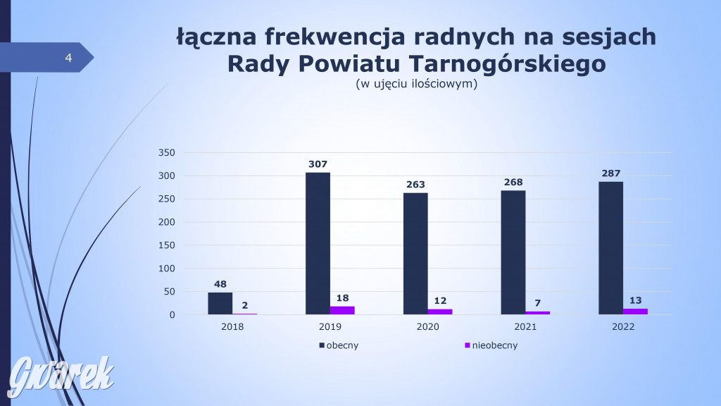 Aktywność radnych powiatowych - prezentacja
