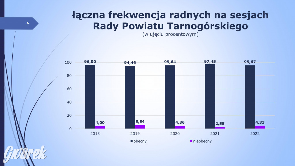 Aktywność radnych powiatowych - prezentacja