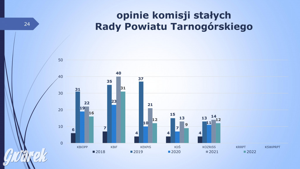 Aktywność radnych powiatowych - prezentacja