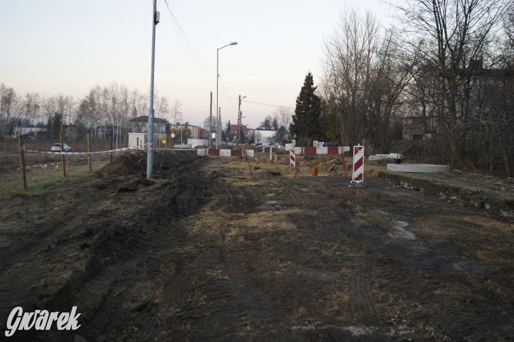 Tarnowskie Góry. Ulica Polna w remoncie