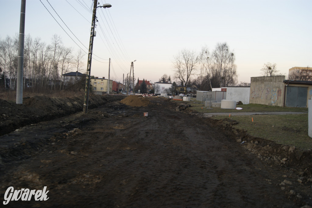 Tarnowskie Góry. Ulica Polna w remoncie