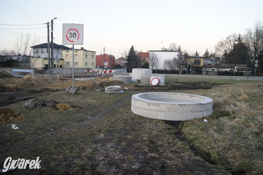 Tarnowskie Góry. Ulica Polna w remoncie
