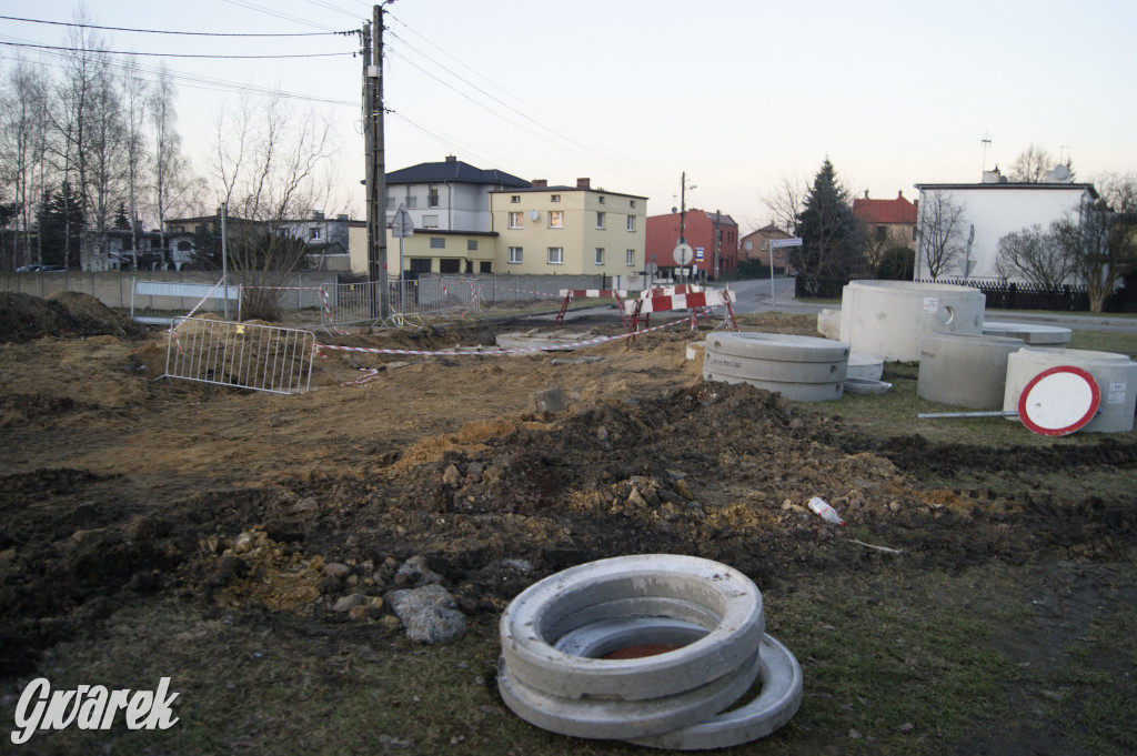 Tarnowskie Góry. Ulica Polna w remoncie
