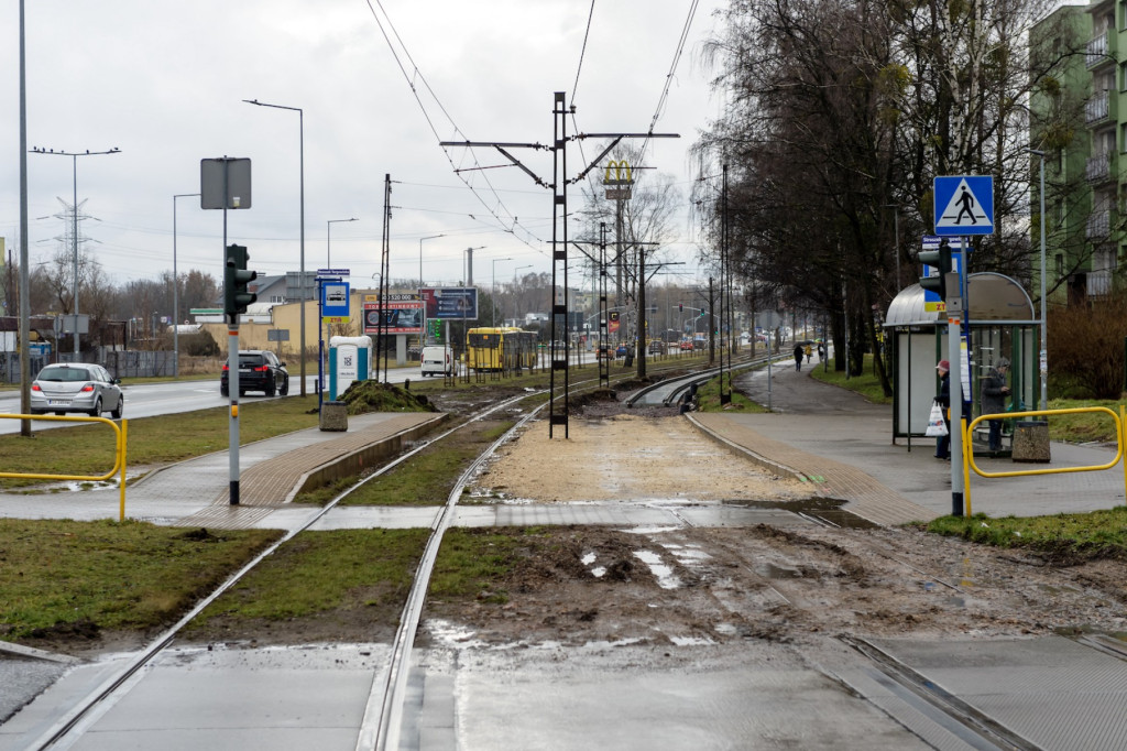 Prace na trasie z centrum do zajezdni [FOTO]