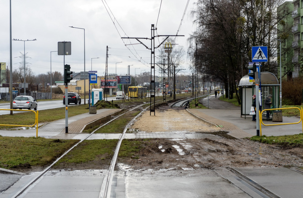 Prace na trasie z centrum do zajezdni [FOTO]