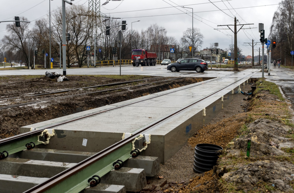 Prace na trasie z centrum do zajezdni [FOTO]