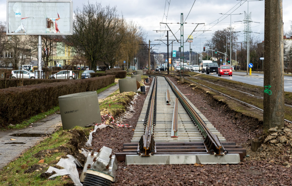 Prace na trasie z centrum do zajezdni [FOTO]