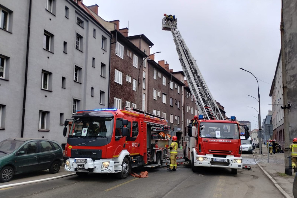 Pożar mieszkania przy ul. K. Miarki