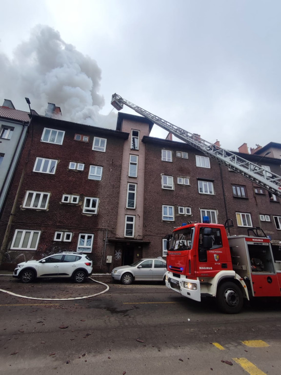Pożar mieszkania przy ul. K. Miarki