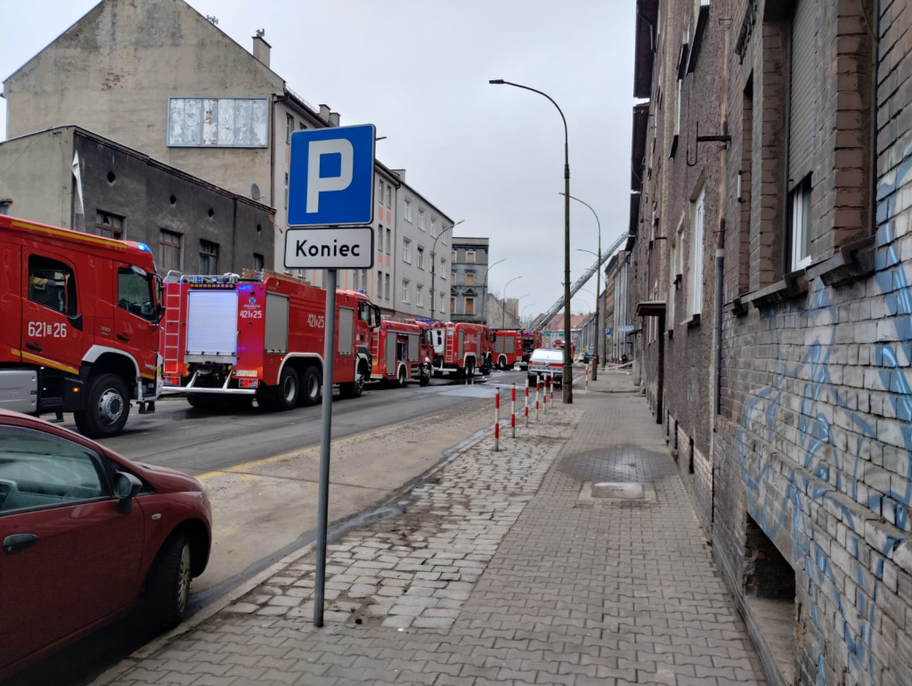 Pożar mieszkania przy ul. K. Miarki