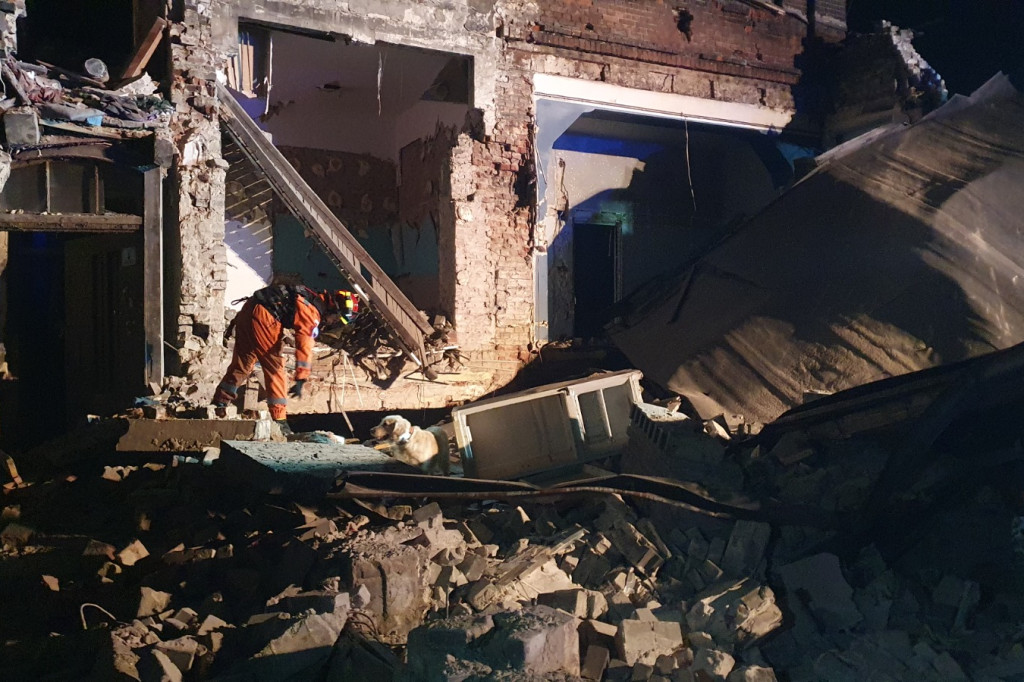 Bytom. Zawaliła się część kamienicy, przeszukiwano gruzowisko