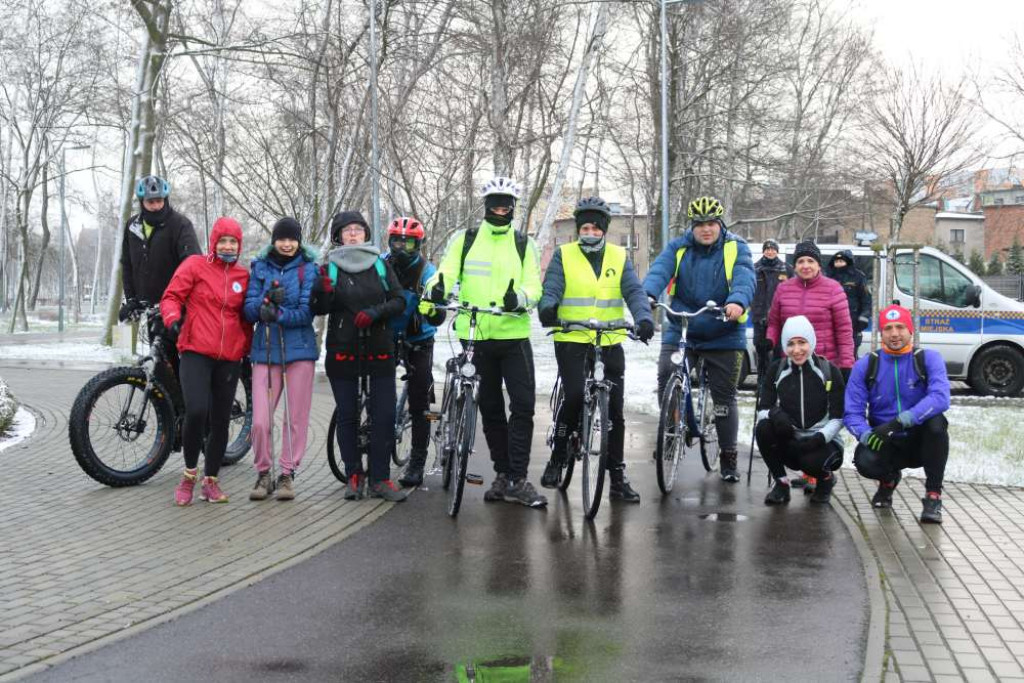 Ustawka rowerzystów i biegaczy. Znakowanie rowerów