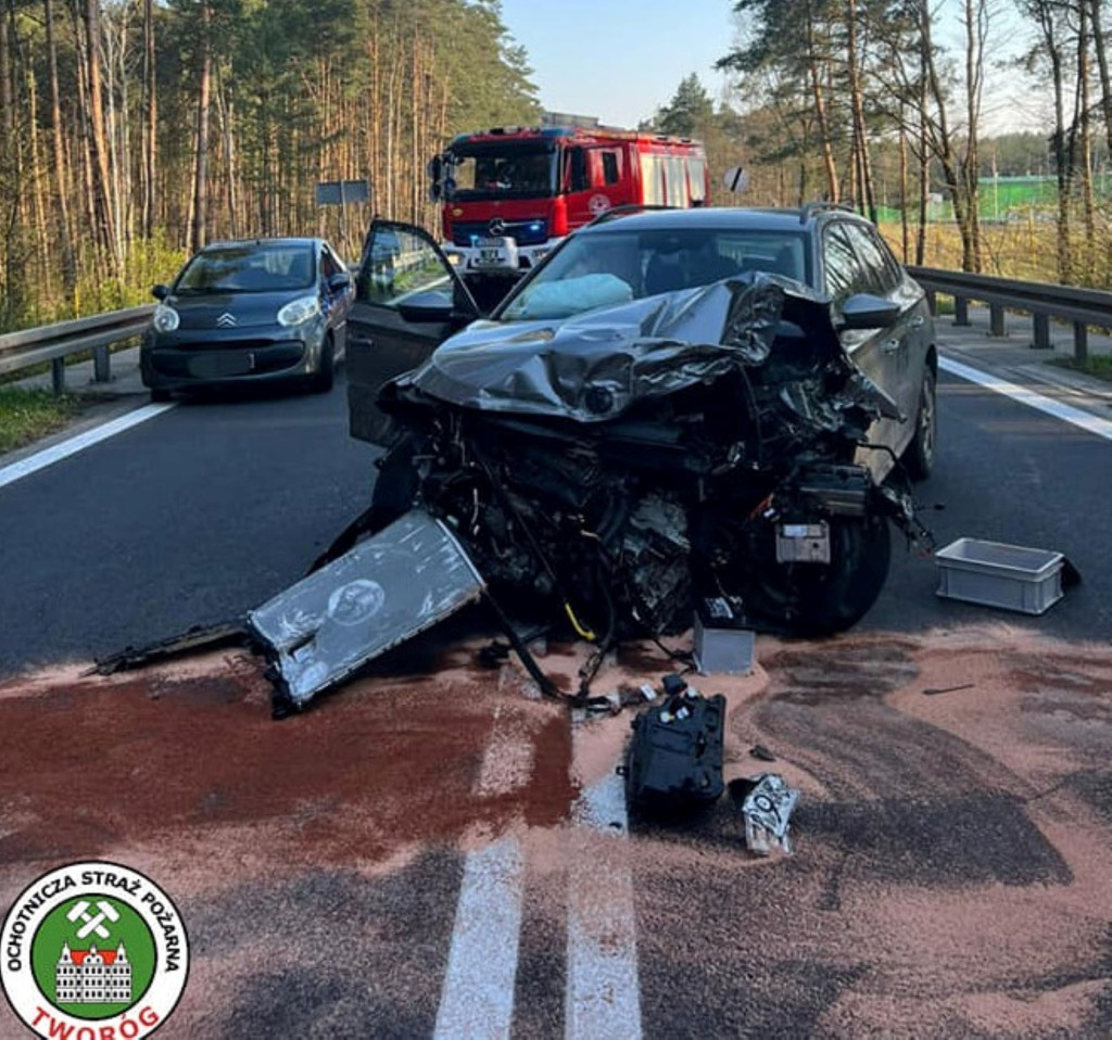 Kolizja pod Tworogiem. Sprawca nietrzeźwy