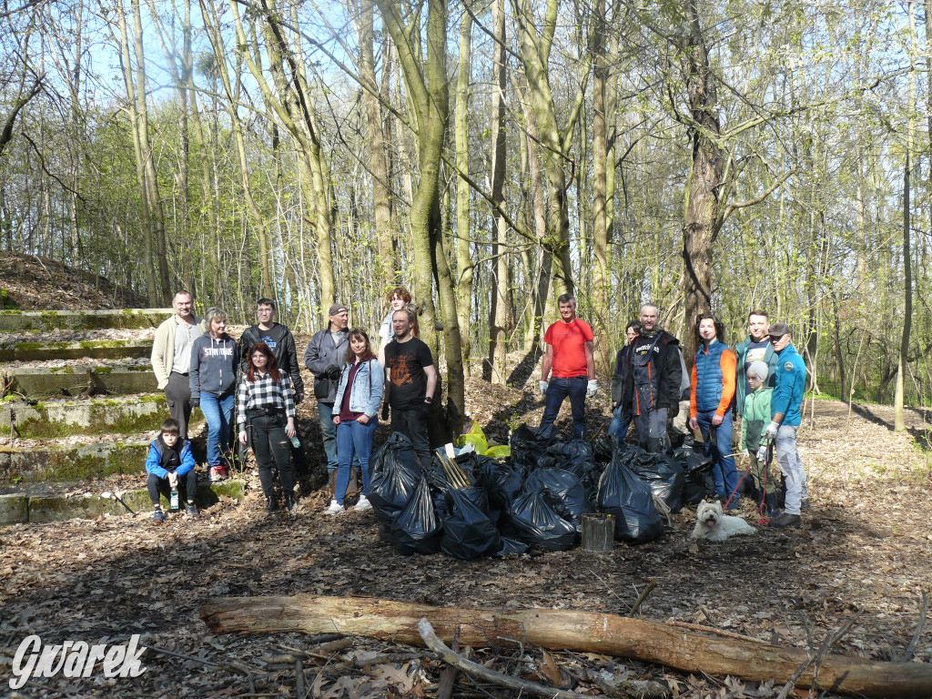 Tarnowskie Góry. Sprzątanie parku Piny