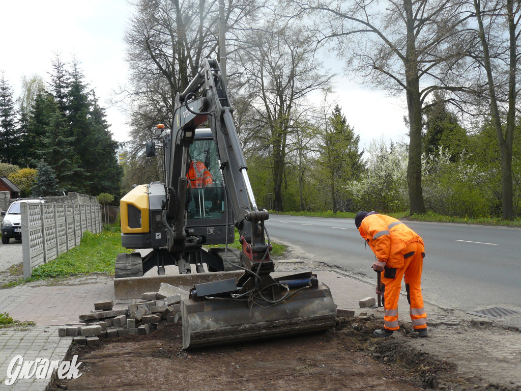 Tarnowskie Góry. Zamknięty chodnik przy Bytomskiej