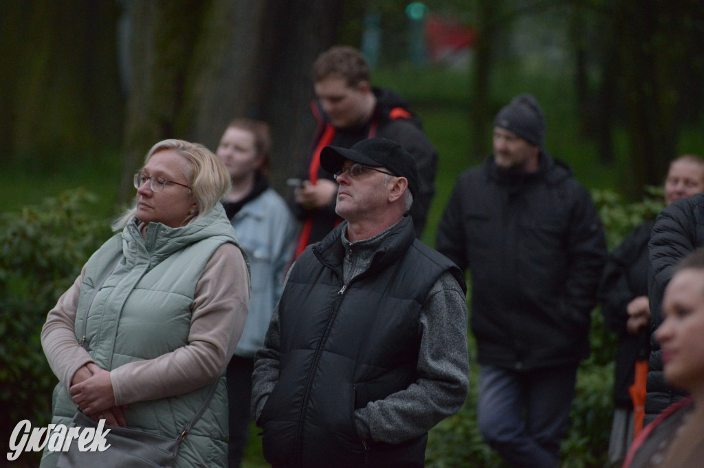 Mapping na fasadzie Pałacu Kawalera w Świerklańcu