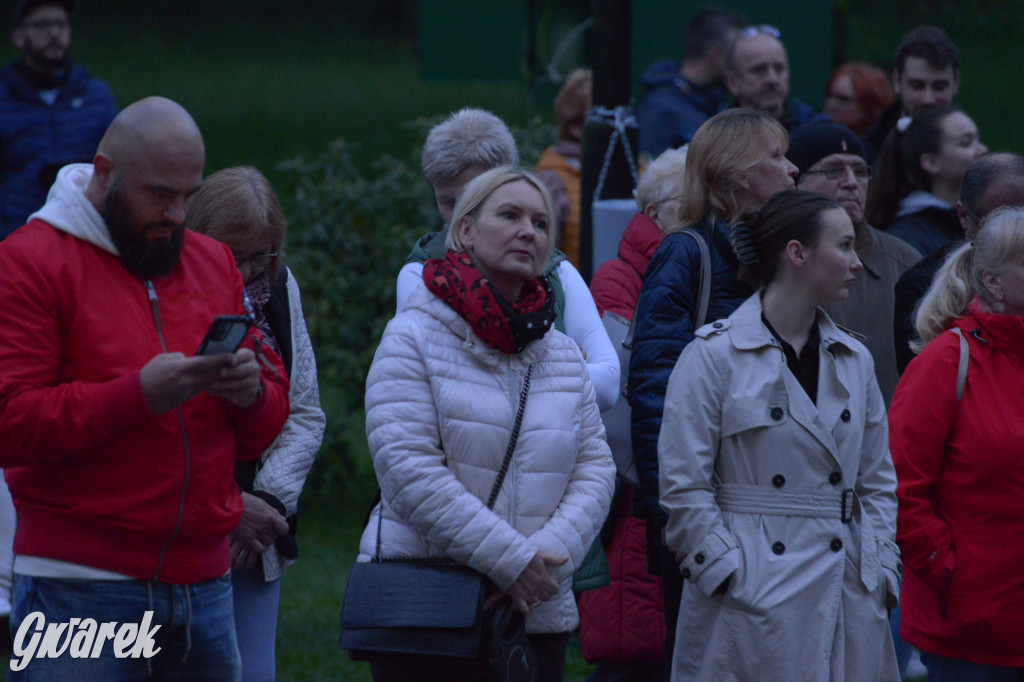 Mapping na fasadzie Pałacu Kawalera w Świerklańcu