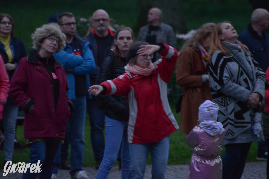 Mapping na fasadzie Pałacu Kawalera w Świerklańcu