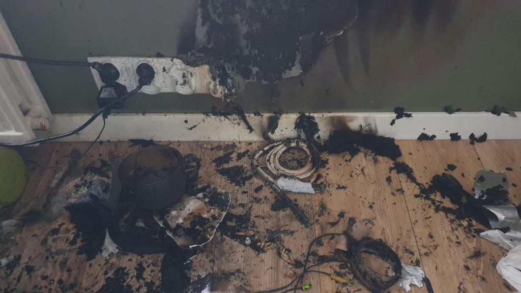 Pożar w domu jednorodzinnym