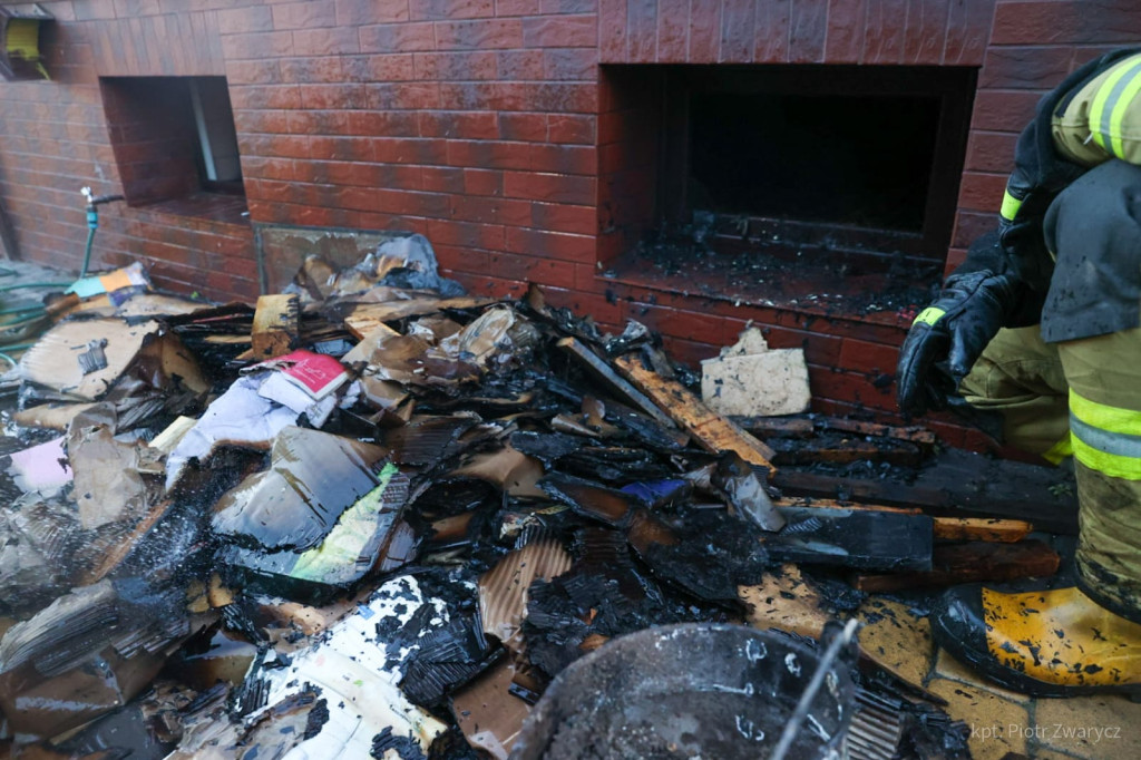 Radzionków. Pożar w domu jednorodzinnym