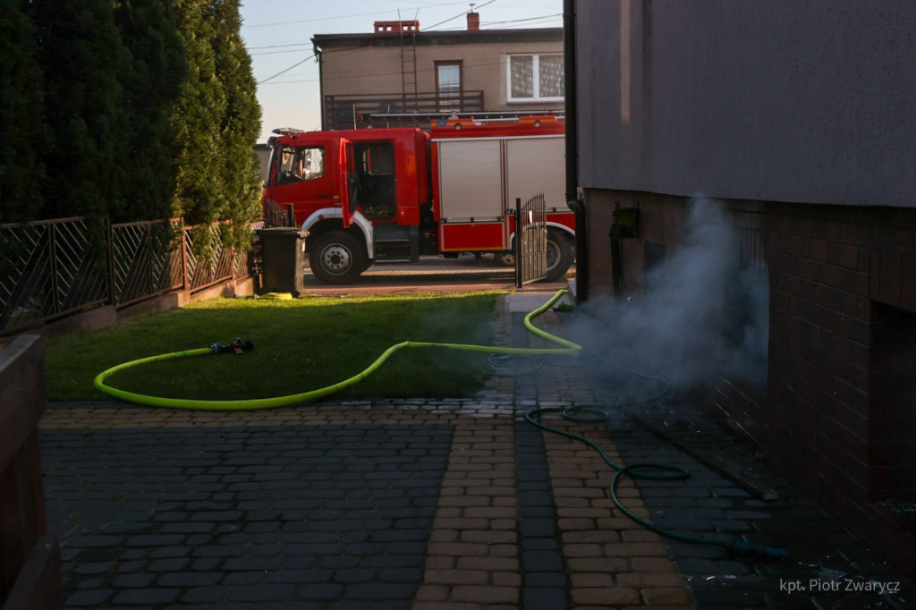 Radzionków. Pożar w domu jednorodzinnym