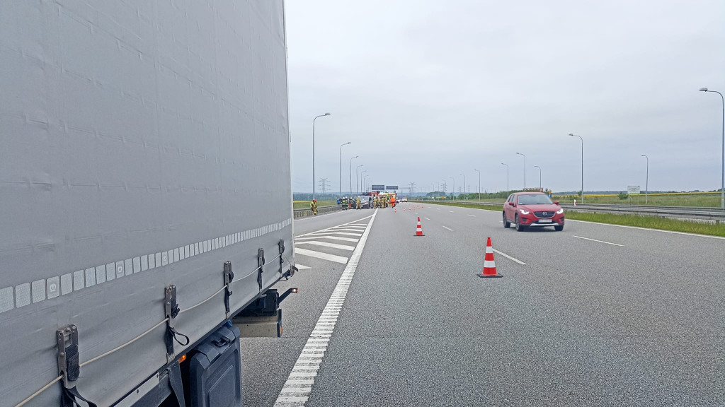 Wypadek na autostradzie A1