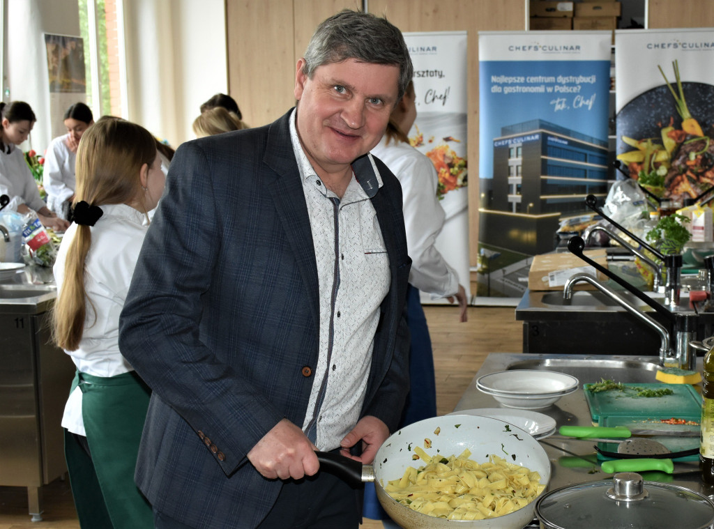 Tarnowskie Góry. Dawid Grucel prowadził warsztaty kulinarne